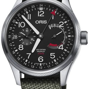 Oris Herrklocka 01 114 7746 4164-Set 5 22 14FC Aviation Svart/Läder