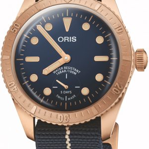 Oris Herrklocka 01 401 7764 3185-Set Diving Blå/Textil Ø40 mm