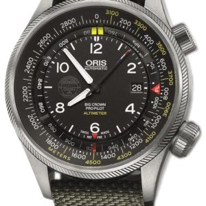 Oris Herrklocka 01 733 7705 4184-Set 5 23 14FC Aviation Svart/Läder