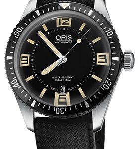 Oris Herrklocka 01 733 7707 4064-07 4 20 18 Diving Svart/Gummi Ø40 mm