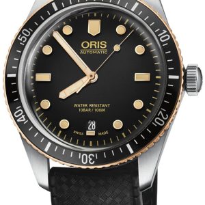 Oris Herrklocka 01 733 7707 4354-07 4 20 18 Diving Svart/Gummi Ø40 mm