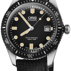 Oris Herrklocka 01 733 7720 4054-07 4 21 18 Diving Svart/Gummi Ø42 mm