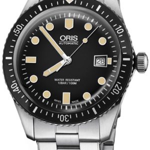 Oris Herrklocka 01 733 7720 4054-07 8 21 18 Diving Svart/Stål Ø42 mm