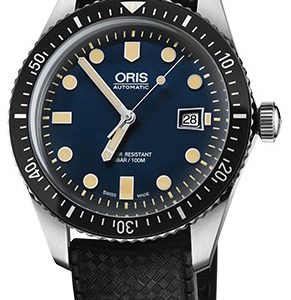 Oris Herrklocka 01 733 7720 4055-07 4 21 18 Diving Blå/Gummi Ø42 mm