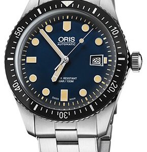 Oris Herrklocka 01 733 7720 4055-07 8 21 18 Diving Blå/Stål Ø42 mm