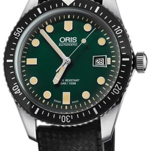 Oris Herrklocka 01 733 7720 4057-07 4 21 18 Diving Grön/Gummi Ø42 mm