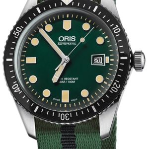 Oris Herrklocka 01 733 7720 4057-07 5 21 25FC Diving Grön/Stål Ø42