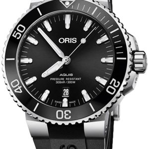 Oris Herrklocka 01 733 7730 4134-07 4 24 64EB Diving Svart/Gummi