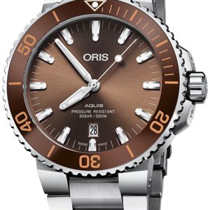 Oris Herrklocka 01 733 7730 4152-07 8 24 05PEB Diving Brun/Stål