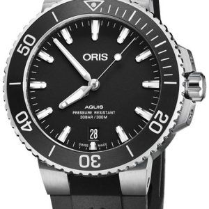 Oris Herrklocka 01 733 7732 4124-07 4 21 64FC Diving Svart/Gummi