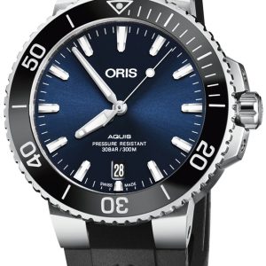 Oris Herrklocka 01 733 7732 4135-07 4 21 64FC Diving Blå/Gummi