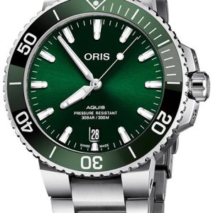 Oris Herrklocka 01 733 7732 4157-07 8 21 05PEB Diving Grön/Stål