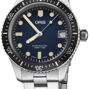 Oris Herrklocka 01 733 7747 4055-07 8 17 18 Diving Blå/Stål Ø36 mm