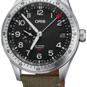 Oris Herrklocka 01 748 7756 4064-07 3 22 02LC Aviation Svart/Läder