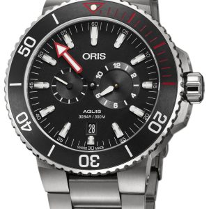 Oris Herrklocka 01 749 7734 7154-Set Diving Svart/Titan Ø43.5 mm