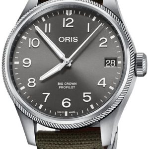 Oris Herrklocka 01 751 7761 4063-07 3 20 03LC Aviation Grå/Läder