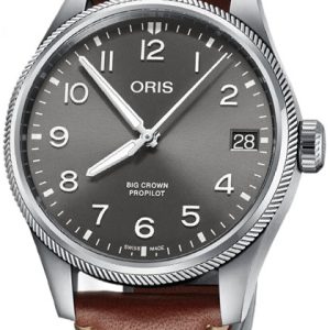 Oris Herrklocka 01 751 7761 4063-07 6 20 07LC Aviation Grå/Läder