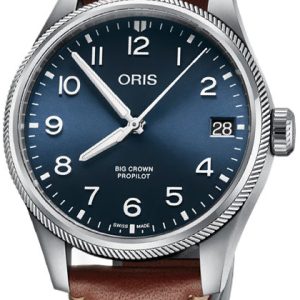 Oris Herrklocka 01 751 7761 4065-07 6 20 07LC Aviation Blå/Läder