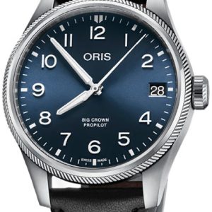 Oris Herrklocka 01 751 7761 4065-07 6 20 08LC Aviation Blå/Läder