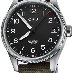 Oris Herrklocka 01 751 7761 4164-07 3 20 03LC Aviation Svart/Läder