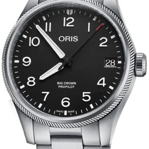 Oris Herrklocka 01 751 7761 4164-07 8 20 08 Aviation Svart/Stål Ø41