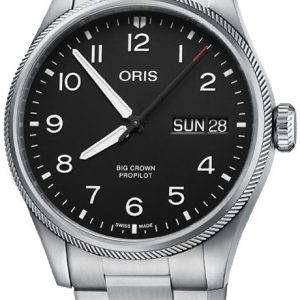 Oris Herrklocka 01 752 7760 4164-07 8 22 08 Aviation Svart/Stål Ø44