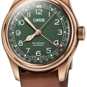 Oris Herrklocka 01 754 7741 3167-07 5 20 58BR Aviation Grön/Läder