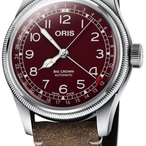 Oris Herrklocka 01 754 7741 4068-07 5 20 50 Aviation Röd/Läder Ø40