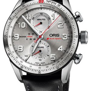 Oris Herrklocka 01 774 7661 7481-Set Motor Sport Silverfärgad/Läder