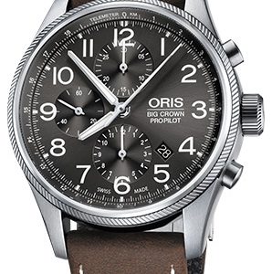 Oris Herrklocka 01 774 7699 4063-07 5 22 05FC Aviation Grå/Läder