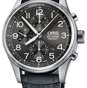 Oris Herrklocka 01 774 7699 4063-07 5 22 06FC Aviation Grå/Läder