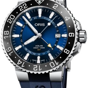 Oris Herrklocka 01 798 7754 4135-07 4 24 65EB Diving Blå/Gummi