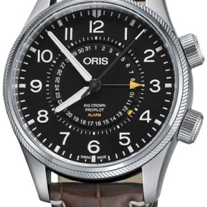 Oris Herrklocka 01 910 7745 4084-Set LS Aviation Svart/Läder Ø44 mm