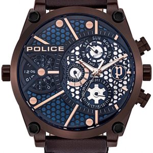 Police 99999 Herrklocka PL15381JSBZ.03 Blå/Läder Ø51 mm