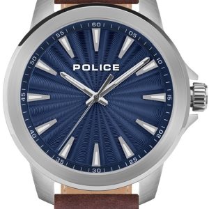 Police Herrklocka PEWJA2207803 Mensor Blå/Läder Ø44 mm