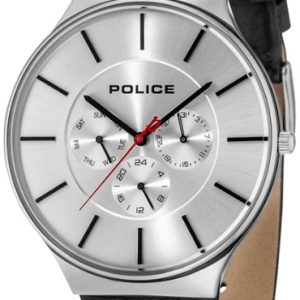 Police Herrklocka PL15044JS.04 Silverfärgad/Läder Ø43 mm