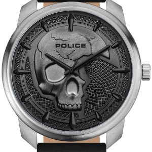 Police Herrklocka PL15714JS.61 Bleder Grå/Läder Ø44 mm