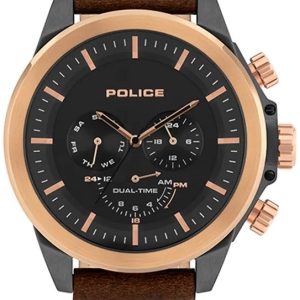 Police Herrklocka PL15970JSUR.02 Belmont Svart/Läder Ø52 mm