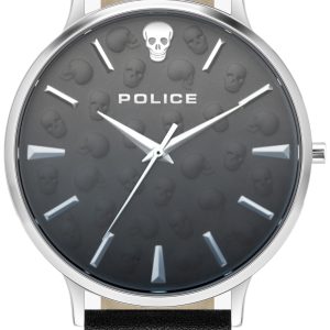 Police Herrklocka PL16023JS.02 Tasman Svart/Läder Ø42 mm