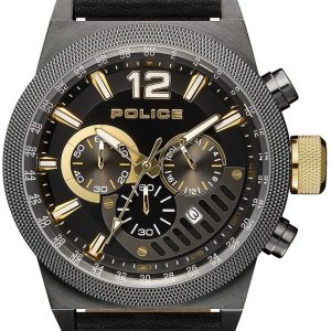 Police Herrklocka R1471607006 Ladbroke Svart/Läder Ø46 mm