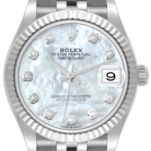 Rolex Damklocka 278274-0006 Vit/Stål Ø31 mm