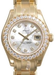 Rolex Damklocka 80298-0070 Pearlmaster 29 Vit/18 karat gult guld Ø29