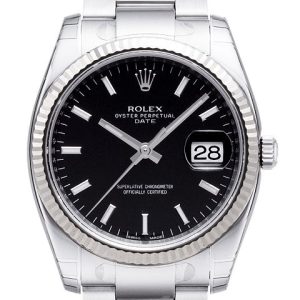 Rolex Herrklocka 115234-0002 Perpetual Date Svart/Stål Ø34 mm