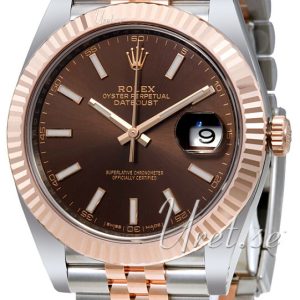 Rolex Herrklocka 126331-0002 Datejust41 Brun/18 karat roséguld Ø41