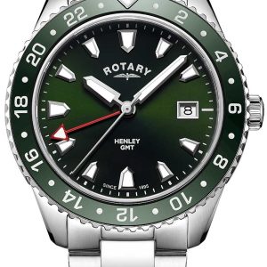 Rotary Herrklocka GB05108/24 Henley Grön/Stål Ø42 mm