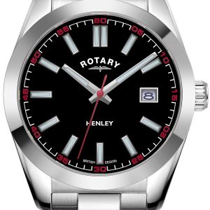 Rotary Herrklocka GB05180/04 Henley Svart/Stål Ø40 mm