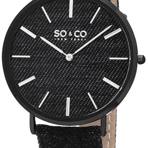 So & Co New York 5103.4 SoHo Svart/Läder Ø41 mm