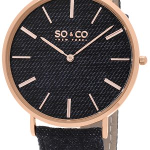 So & Co New York 5103.5 SoHo Blå/Läder Ø41 mm