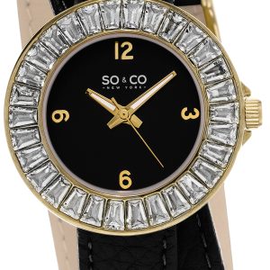 So & Co New York Damklocka 5070.1 SoHo Svart/Läder Ø34 mm