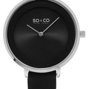 So & Co New York Damklocka 5204L.1 Madison Svart/Läder Ø36 mm